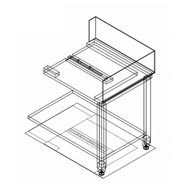 Fagor Stainless Steel Corner Bench w/ Introduction of Baskets by the Right Side E - 90D - Whisk Hospitality - E-90D