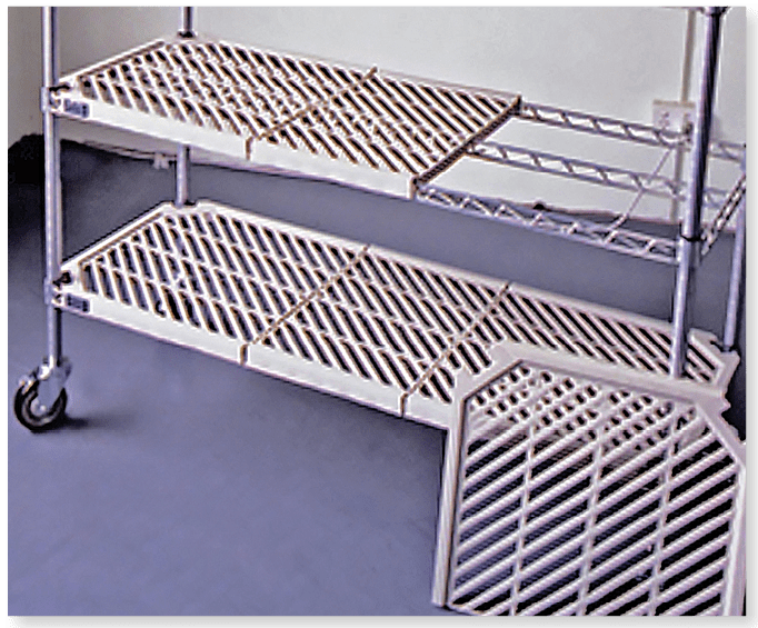 4 Shelf Atlas Plastic Mat Add-On Shelving Kits (includes 4 plastic mat shelves, two posts 1830mm high) – 610 DEEP – 1065mm - Whisk Hospitality - APM24427EPL-1065MM