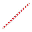 Fiesta Compostable Smoothie Paper Straw Red Stripe - 210mm 10mm (Pack 250) FB147 - Whisk Hospitality - FB147