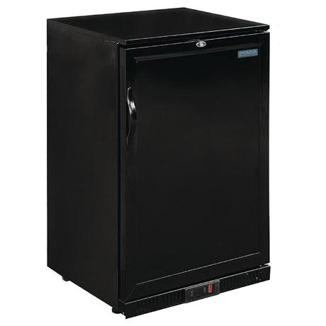 Polar G - Series Back Bar Cooler with Single Solid Hinged Door Black - 900mm GL015 - A - Whisk Hospitality - GL015-A