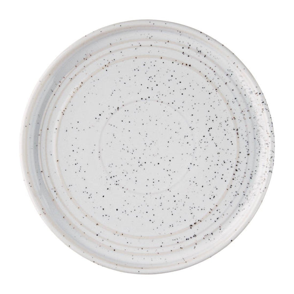 Olympia Cavolo White Speckle Flat Round Plate - 180mm (Box 6) FD902 - Whisk Hospitality - FD902
