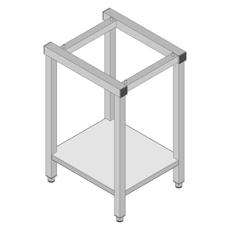 LAINOX Stainless steel floor stand with lower shelf. Suitable for ORAC.S/B models. 480 x 560 x 850H mm. - Whisk Hospitality - OSR85