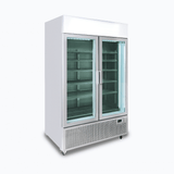 Bromic Upright Display Fridge - 1082L - 2 Door - Flat Glass - Lightbox - Silver - Whisk Hospitality - GM1100LS-NR