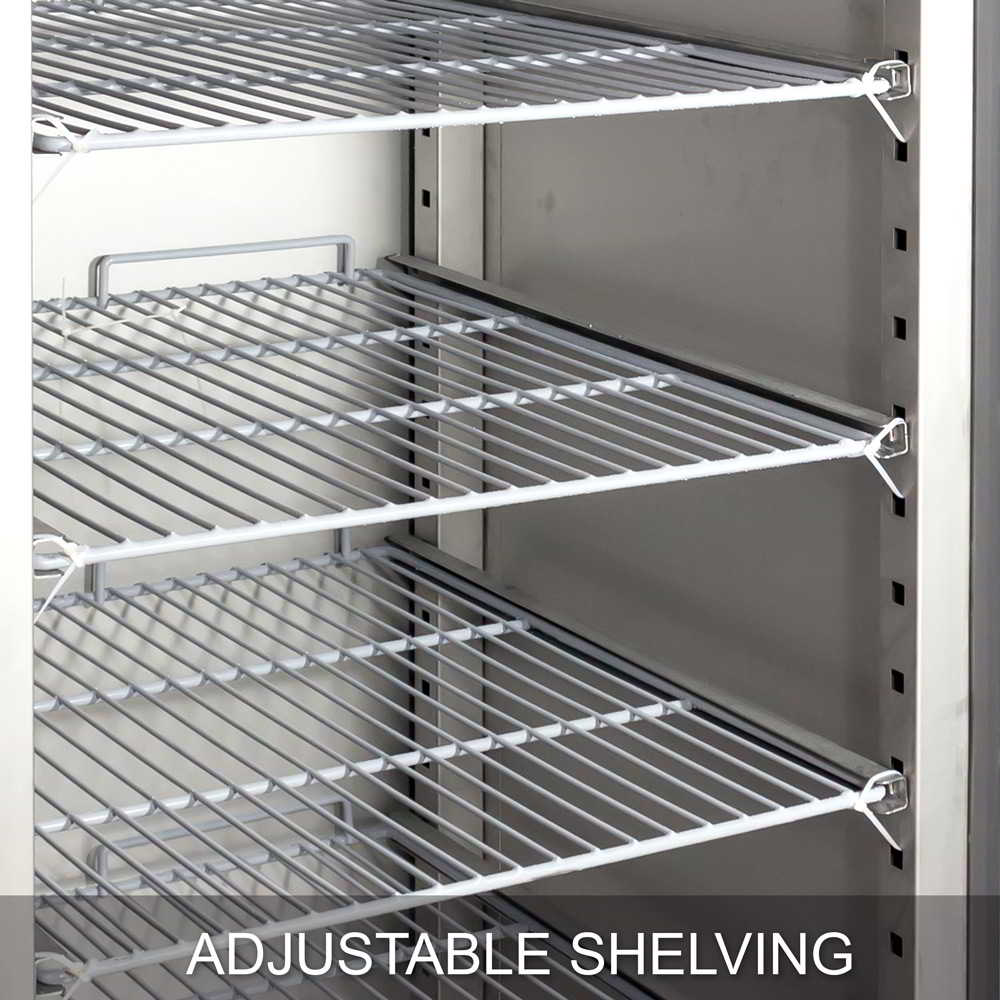 AG 429 Litre Upright Single Door Stainless Steel Door Fridge GNX400TN - Whisk Hospitality - GNX400TN