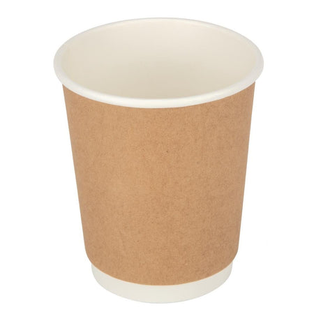 Fiesta Recyclable Hot Cup Double Wall Kraft 225ml (Box 500) GP439 - Whisk Hospitality - GP439
