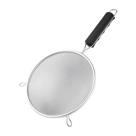 Vogue Double Mesh Sieve Black Handle - 200mm FE742 - Whisk Hospitality - FE742