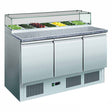 GNS1300E Three Door Salad Marble Prep Top - Whisk Hospitality - GNS1300E