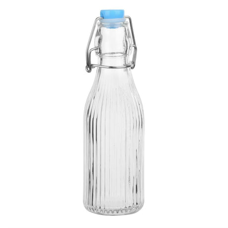 Olympia Ridged Swing Top Water Bottle - 200ml (Box 6) HW795 - Whisk Hospitality - HW795