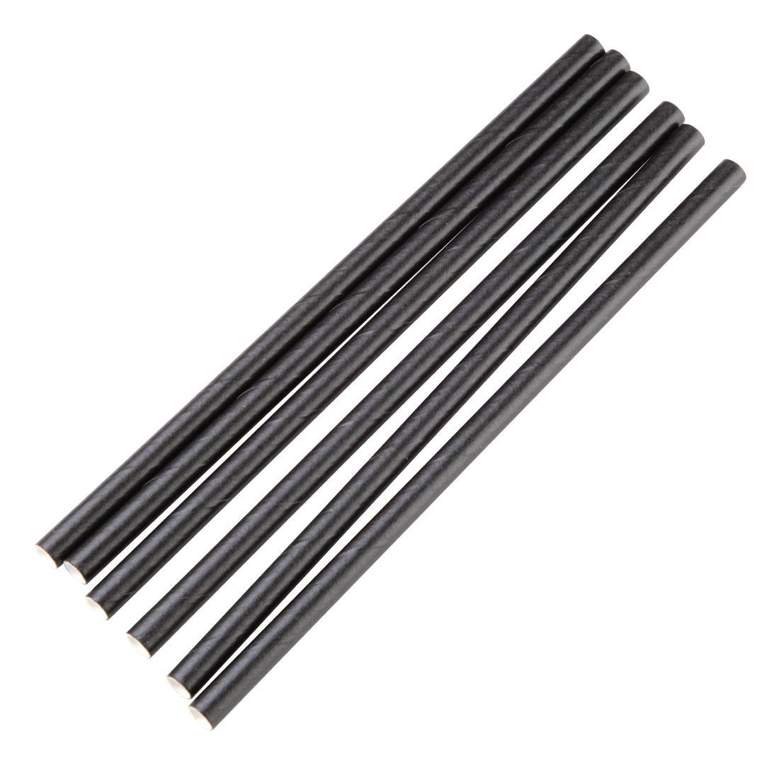 Fiesta Compostable Wrapped Paper Cocktail Stirrer Straw Black (Pack 250) FP441 - Whisk Hospitality - FP441