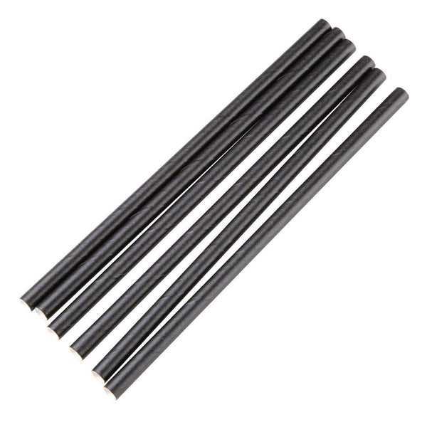 Fiesta Compostable Wrapped Paper Cocktail Stirrer Straw Black (Pack 250) FP441 - Whisk Hospitality - FP441