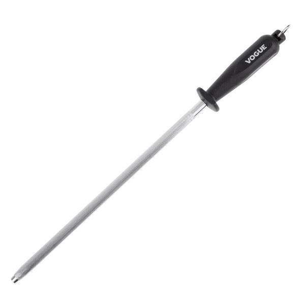 Vogue Knife Sharpening Steel with Plastic Handle - 305mm D121 - Whisk Hospitality - D121