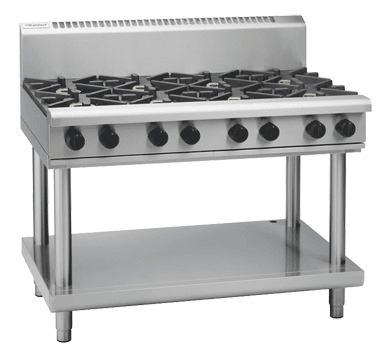 Waldorf 800 Series Rnl8803G Ls 1200Mm Gas Cooktop Low Back Version Leg Stand - Whisk Hospitality - RNL8803G-LS
