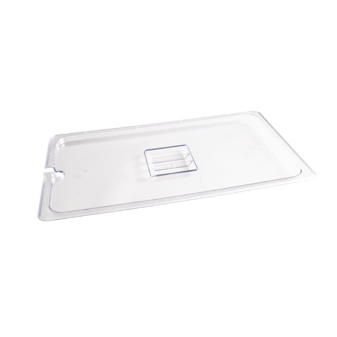 Vogue Clear Polycarbonate Notched Lid - GN 1/1 U250 - Whisk Hospitality - U250