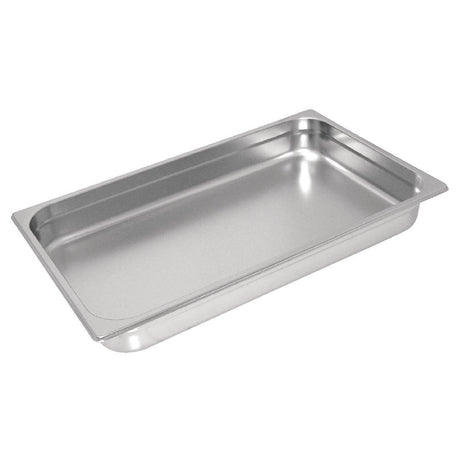 Vogue Heavy Duty St/St - GN 1/1 Pan 100mm GC964 - Whisk Hospitality - GC964