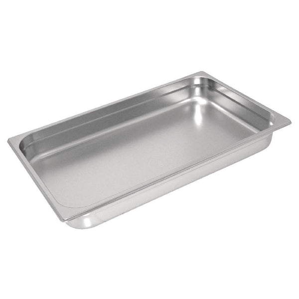 Vogue Heavy Duty St/St - GN 1/1 Pan 100mm GC964 - Whisk Hospitality - GC964