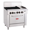 Thor 4 Burner Oven with 12" Griddle with flame failure - NG TR - 4F - G12F NG GH102 - N - Whisk Hospitality - GH102-N