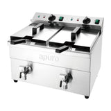 Apuro Double Induction Fryer - 2x7.5ltr - 2x3kW CT012 - A - Whisk Hospitality - CT012-A