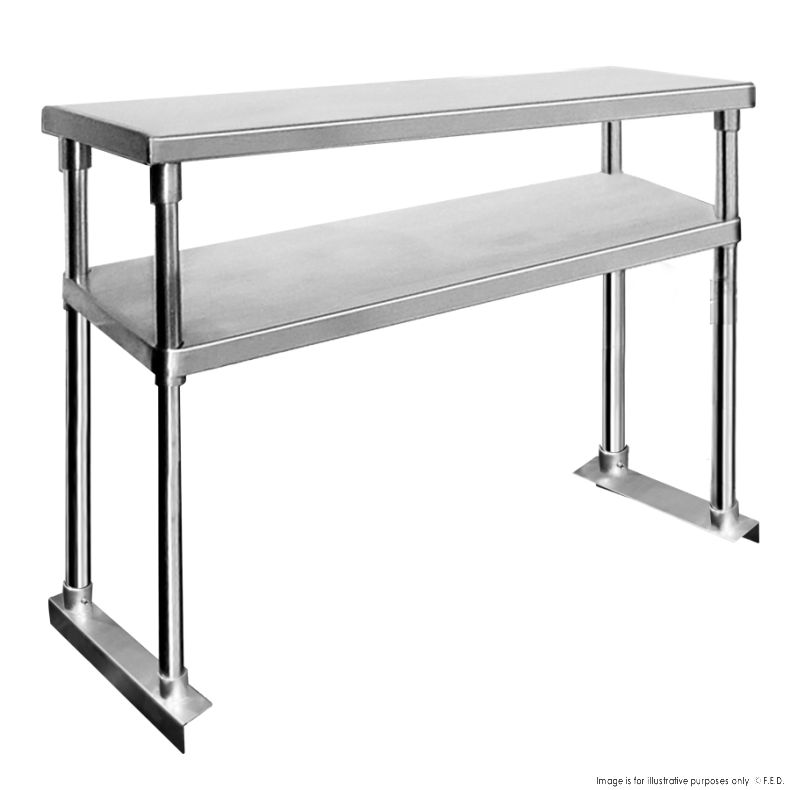 FED WBO2 - 1500 Double Tier Workbench Overshelf - Whisk Hospitality - 3PA-7052-WB02-1500