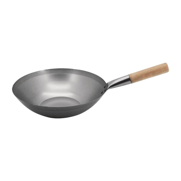 Vogue Wok Flat Base - 330mm 13" K296 - Whisk Hospitality - K296