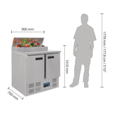 Polar G - Series Pizza Prep Counter Fridge 254Ltr G604 - A - Whisk Hospitality - G604-A