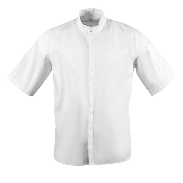 Southside Band Collar Jacket White - Size M BB702 - M - Whisk Hospitality - BB702-M