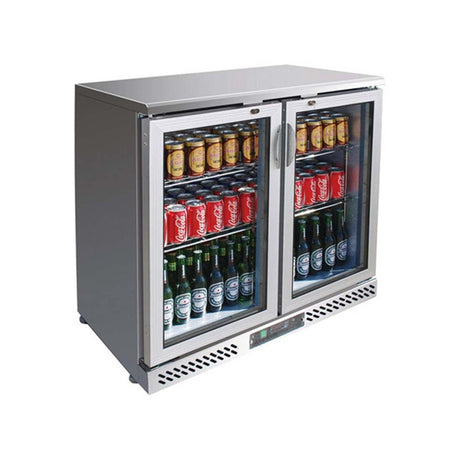 Thermaster Two Door Stainless Steel Bar Cooler - Sc248SG - Whisk Hospitality - SC248SG