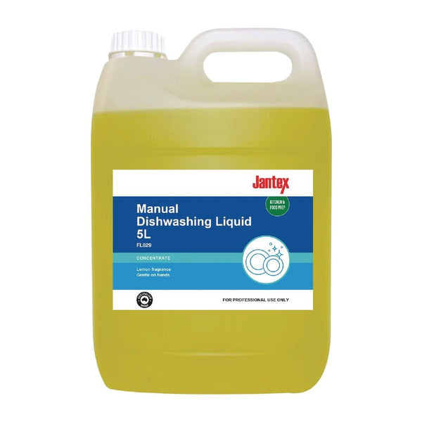 Jantex Manual Dishwashing Liquid Concentrate Lemon - 5Ltr FL829 - Whisk Hospitality - FL829