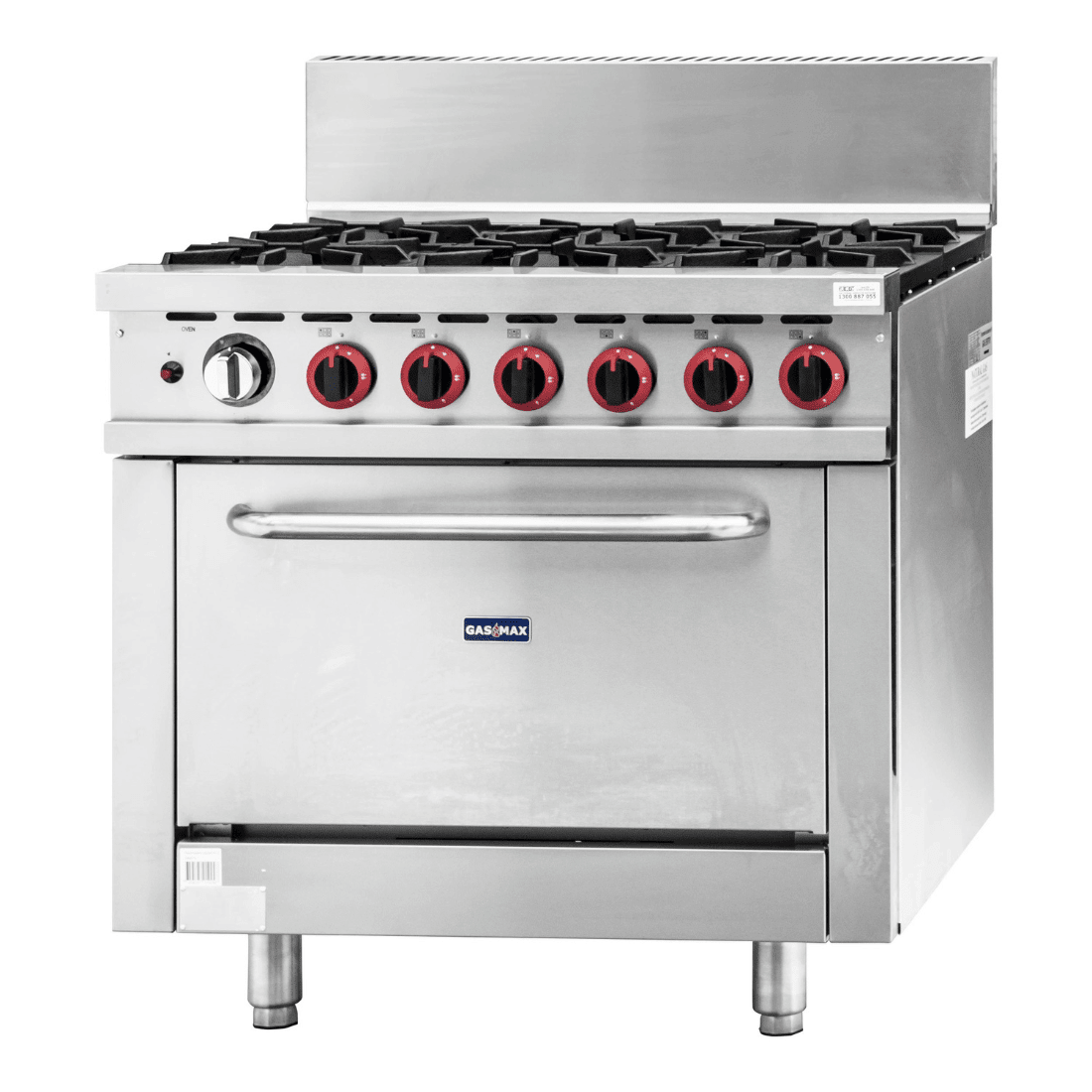 Gasmax 6 Burner With Oven Flame Failure GBS6TSLPG - Whisk Hospitality - GBS6TSLPG