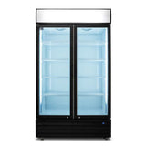 AG 1000L Double Door Upright Display Fridge - Glass Door CU1000TNG - Whisk Hospitality - CU1000TNG