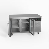 AG Commercial Two Glass Door Worktop / Under Bench Display Fridge 700mm Depth GNX2100TNG - Whisk Hospitality - GNX2100TNG