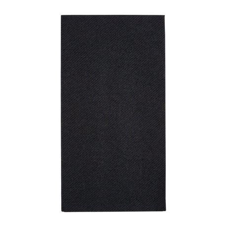 Fiesta Recyclable 40cm Airlaid 8 Fold Black Dinner Napkin (Pack 500) FE276 - Whisk Hospitality - FE276