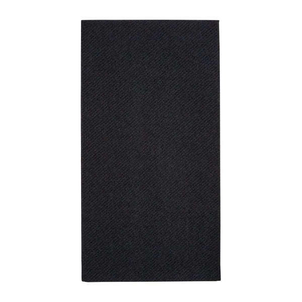 Fiesta Recyclable 40cm Airlaid 8 Fold Black Dinner Napkin (Pack 500) FE276 - Whisk Hospitality - FE276