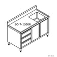 SC - 7 - 1500R - H CABINET WITH RIGHT SINK - Whisk Hospitality - SC-7-1500R-H