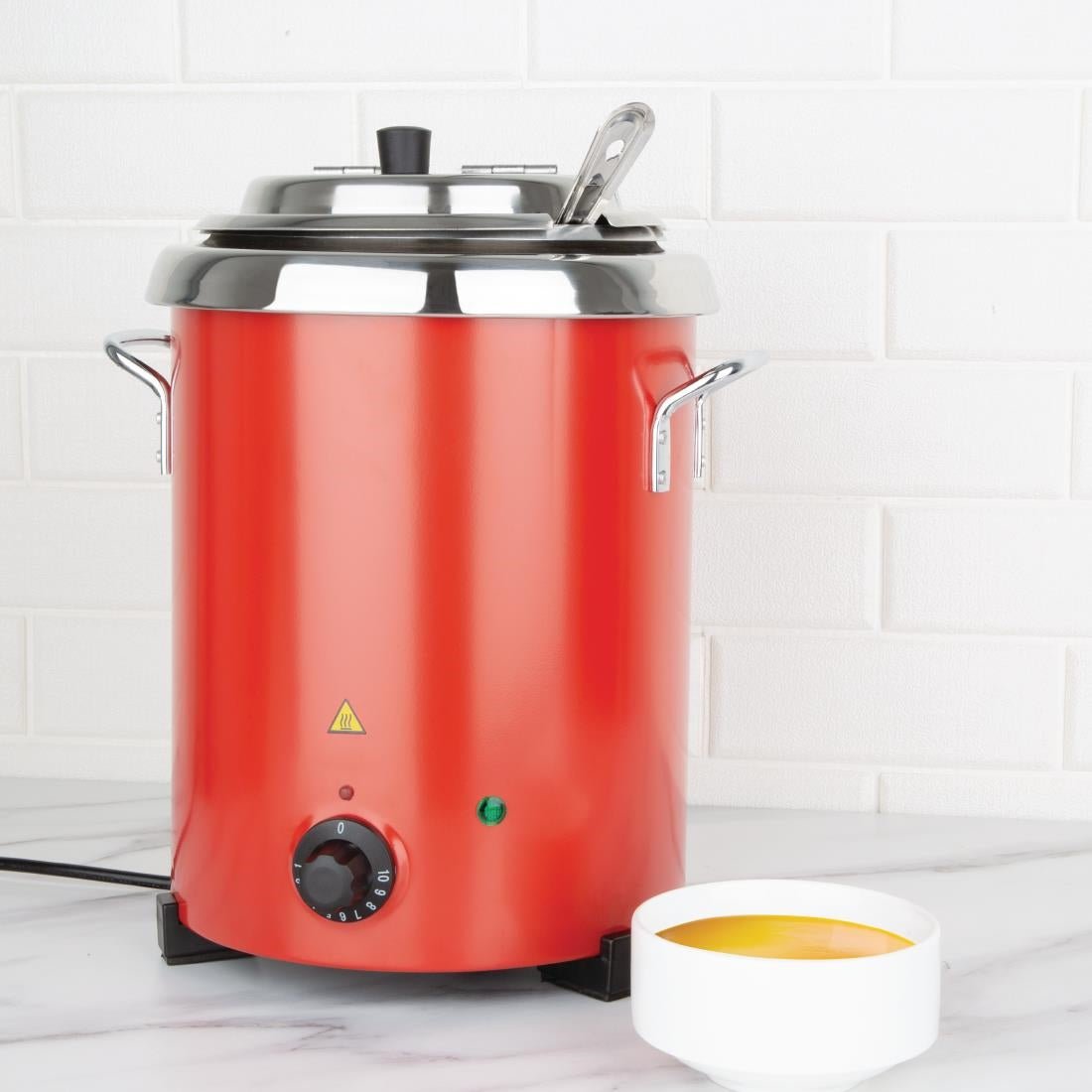 Apuro Soup Kettle Red with handles GH227 - A - Whisk Hospitality - GH227-A