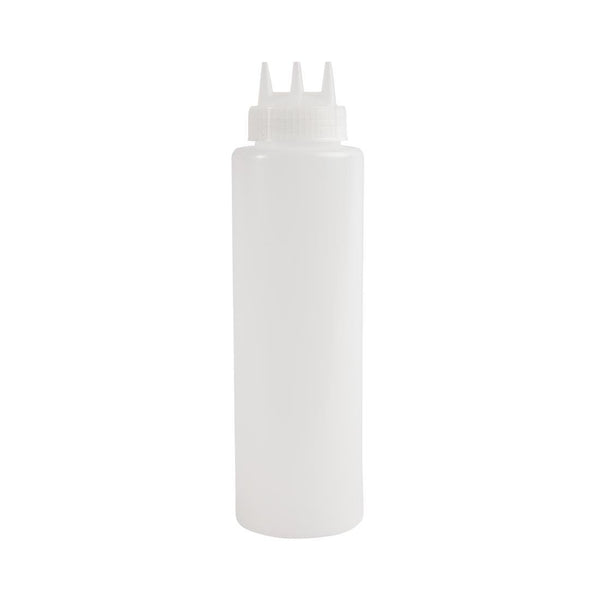 Vogue Squeeze Bottle Clear 3 Nozzle - 36oz CW726 - Whisk Hospitality - CW726