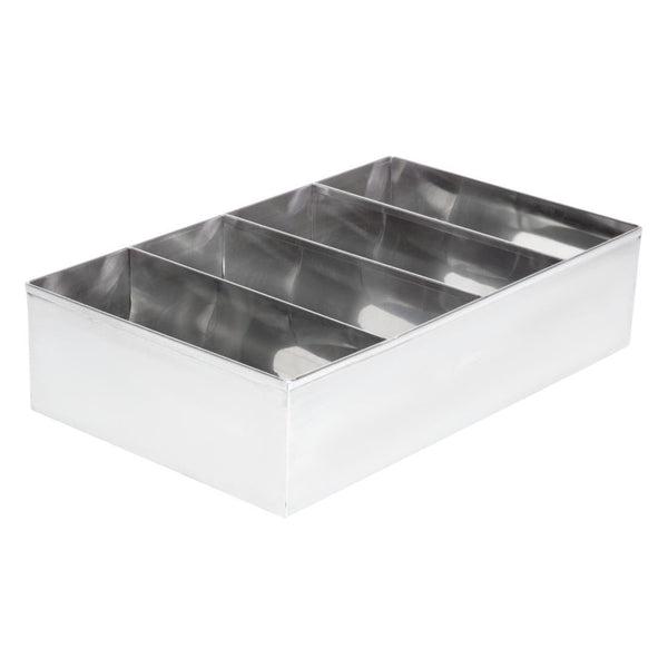 Cutlery Holder 4 Compartment St/St - 415x255x105mm DM274 - Whisk Hospitality - DM274