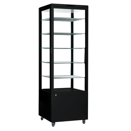 Como 500 500L King Size Floor Standing Refrigerated Display - Black - Whisk Hospitality - WH-Como-500-BLK