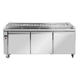 Thermaster three door DELUXE Pizza Prep Bench - PWB180 - Whisk Hospitality - PWB180