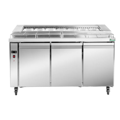 PWB150 three door DELUXE Pizza Prep Bench - Whisk Hospitality - PWB150