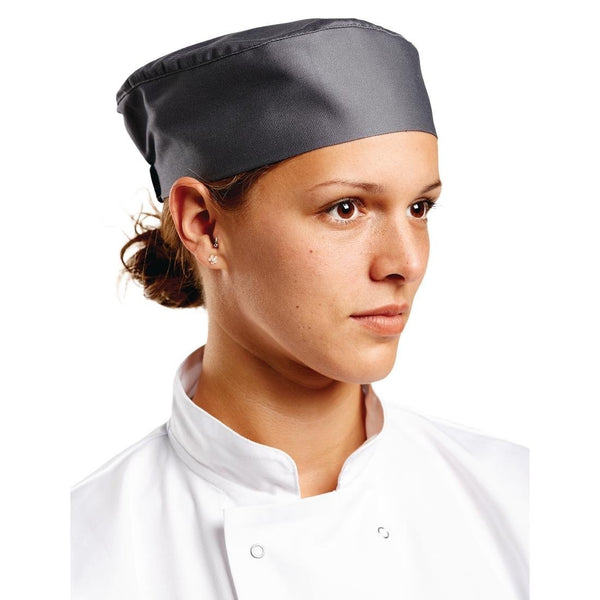 Whites Skull Cap Charcoal Polycotton - One Size B440 - Whisk Hospitality - B440