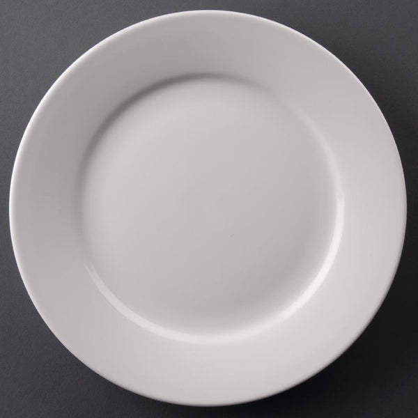 Olympia Athena Wide Rimmed Plate - 228mm (Box 12) CC208 - Whisk Hospitality - CC208