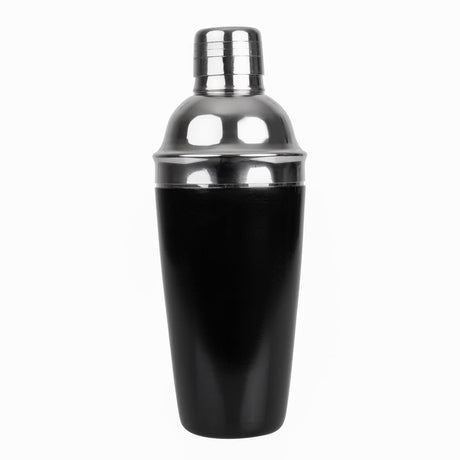 Deluxe Cocktail Shaker - 0.7Ltr Black PVC Grip CD272 - Whisk Hospitality - CD272