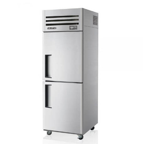 Skipio SRT25 - 2 Single Split Door Upright Storage Fridge - Whisk Hospitality - SRT25-2