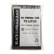 Jantex All Purpose Garbage Bag Black - 72Ltr (Box 50) FL877 - Whisk Hospitality - FL877