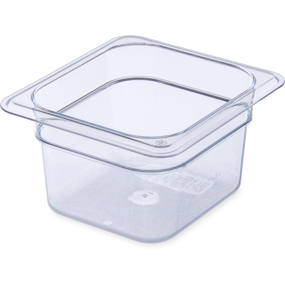 3068407 Carlisle Clear Polycarbonate 1/6 Food Pan 1.9L Capacity 137mm x 151mm x 100mm - Whisk Hospitality - 3068407