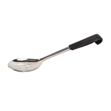 Vogue Slotted Serving Spoon Black Handled - 340mm 13" CS911 - Whisk Hospitality - CS911