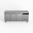 AG Three Door Commercial Worktop / Under Bench Fridge 700mm Depth GNX3100TN - Whisk Hospitality - GNX3100TN