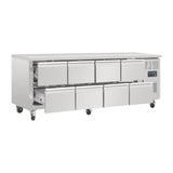 Polar U - Series Eight Drawer Gastronorm Counter Fridge DA549 - A - Whisk Hospitality - DA549-A