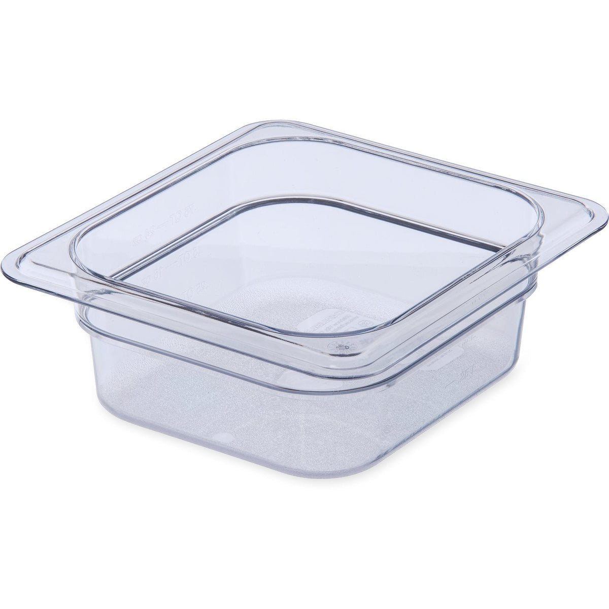 3068307 Carlisle Clear Polycarbonate 1/6 Food Pan 0.95L Capacity 137mm x 151mm x 65mm - Whisk Hospitality - 3068307