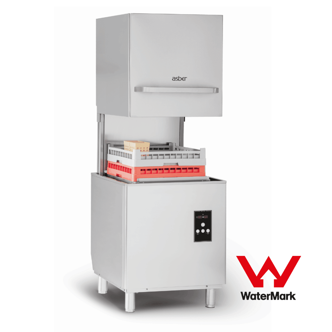 Asber Tech Line Pass - through Hood Type Dishwasher - GE - H500DD - Whisk Hospitality - GE-H500DD
